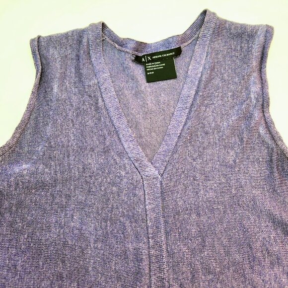 Ladies Small Armani Exchange Sweater Vest 2016 Summer Collection, Blue - Picture 3 of 6